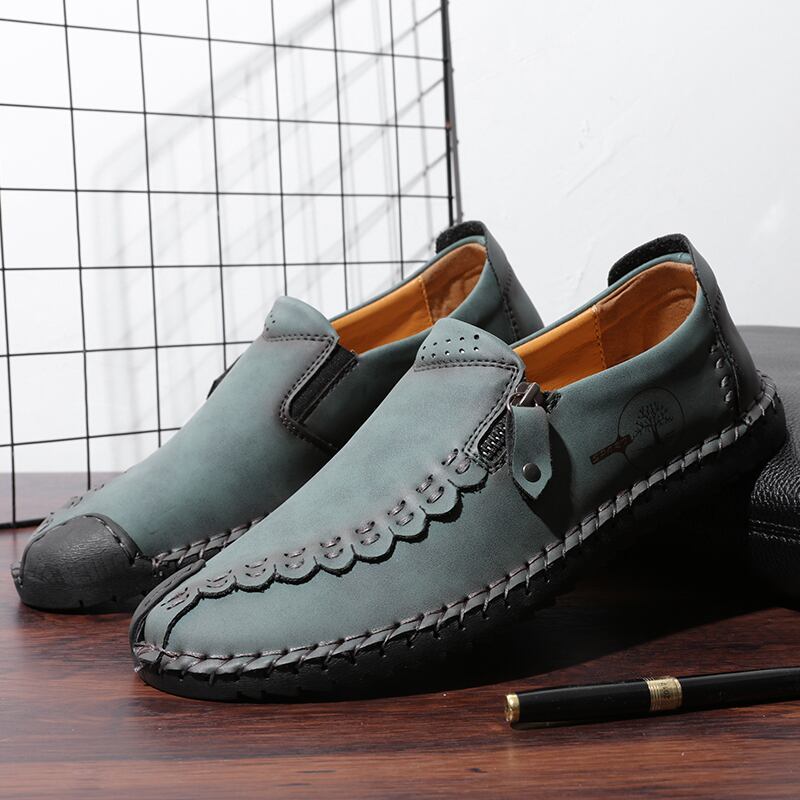 【新作】【送料無料】 メンズシューズマイクロファイバーレザーフラットメンズシューズ-高品質のレースアップシューズメンズプラスサイズ48オフィスシューズ 靴 大きめサイズ 会社 学校 通勤や通学にも 10b464149207139