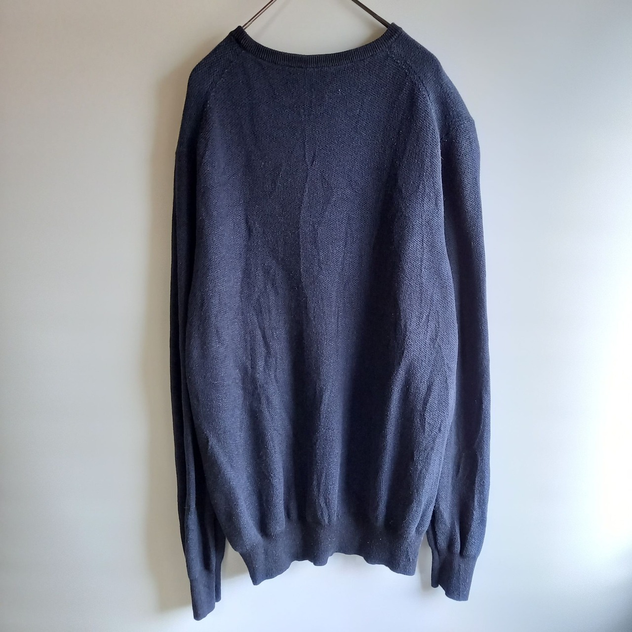 ポロラルフローレン　クルーネック　ピマコットンセーター　ネイビー　M