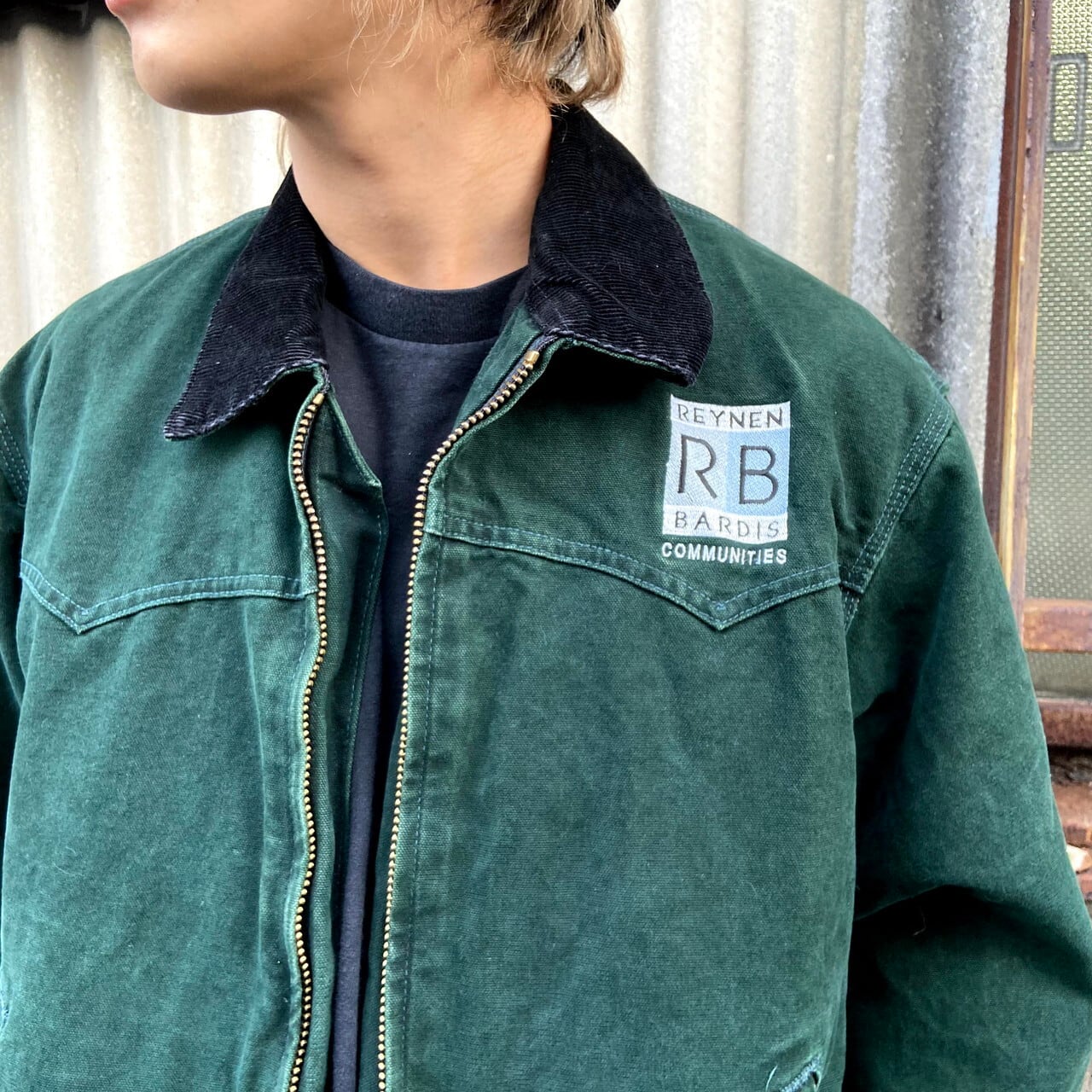 激レア 90s Carhartt 企業刺繍ロゴ サンタフェジャケット XL