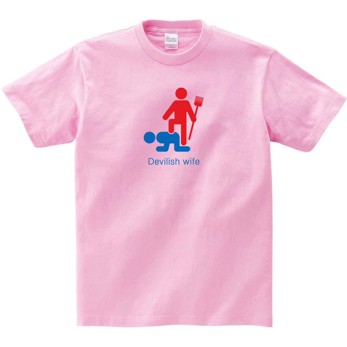 鬼嫁 おもしろTシャツ os30 トイレマーク 妻強し Devilish wife かかあ天下