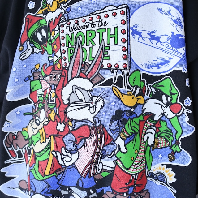 "LOONEY TUNES" Xmas dream printed over silhouette sweatshirt