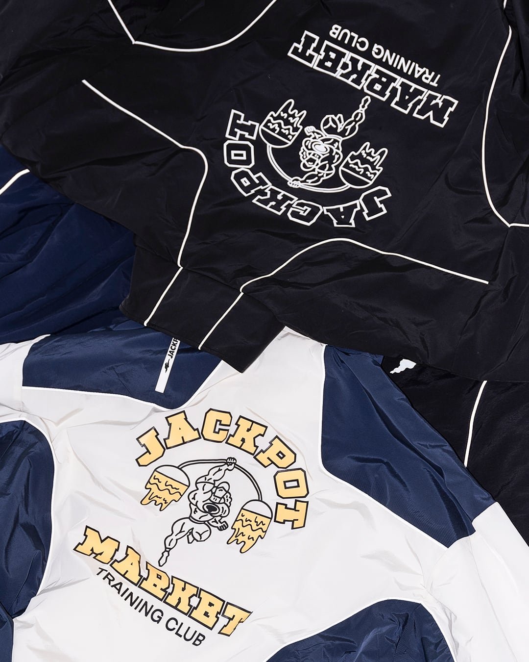 レトロジムナイロンジャケット ホワイト | JACKPOT MARKET