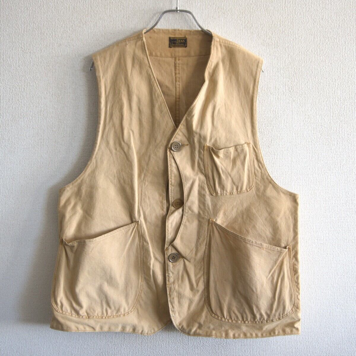 30S】 L.L.BEAN 【HALF MOON HUNTING VEST】 30年代 ハーフムーン
