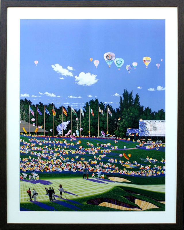 ヒロ ヤマガタ「ライダーカップ」展示用フック付アートポスター 絵画 インテリア アート
