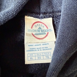 90s DELTA "MAGNUM WEIGHT" カレッジロゴ パーカー XL USA製
