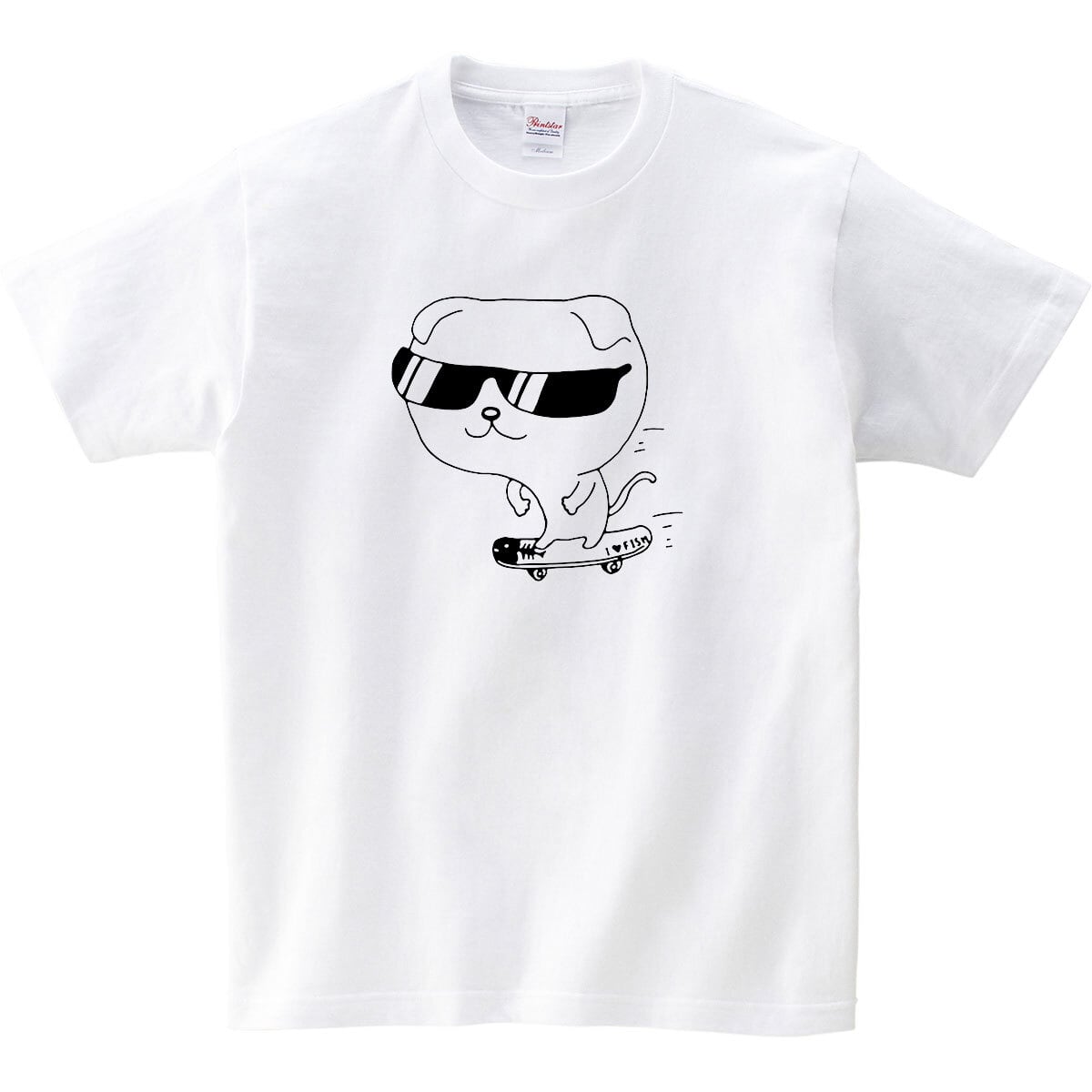 スケボーネコ 半袖Tシャツ cat22 ねこ tシャツ おもしろtシャツ 猫  ねこ アニマル ゆるキャラ ネコ好きに