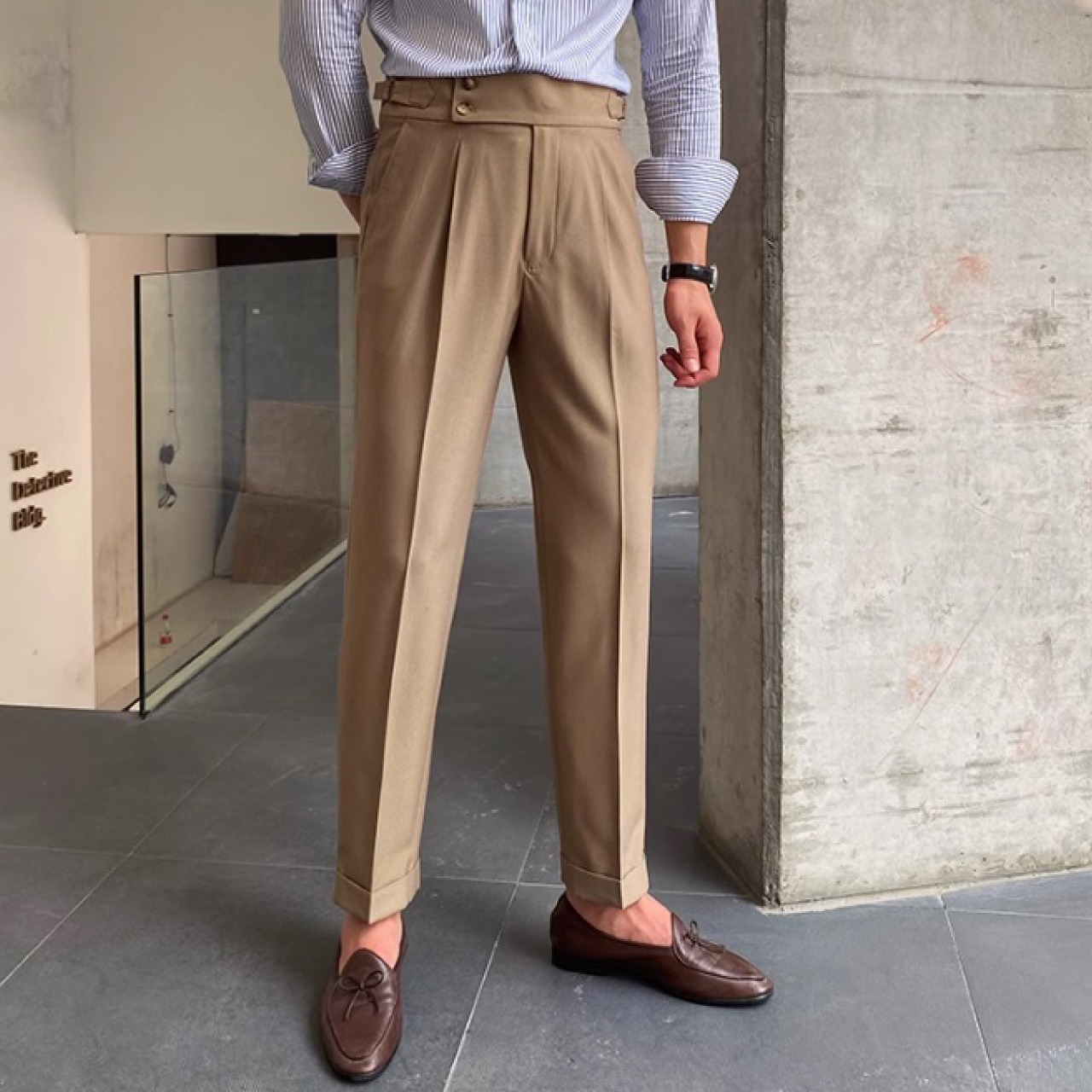 カジュアルなスタイリングを叶えるハイウエストデザインパンツ　BO001