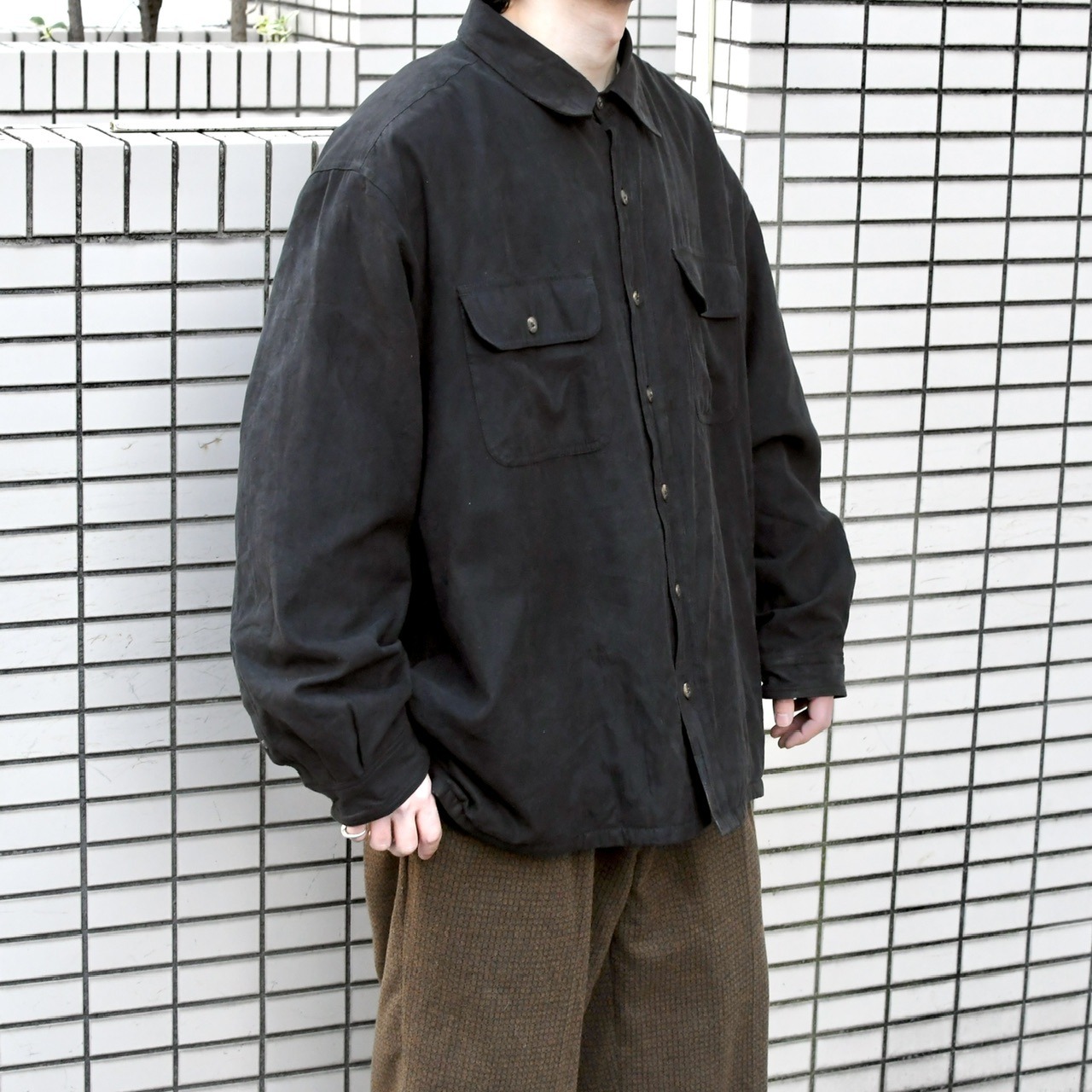 weather proof fleece lining fake suede shirt jacket