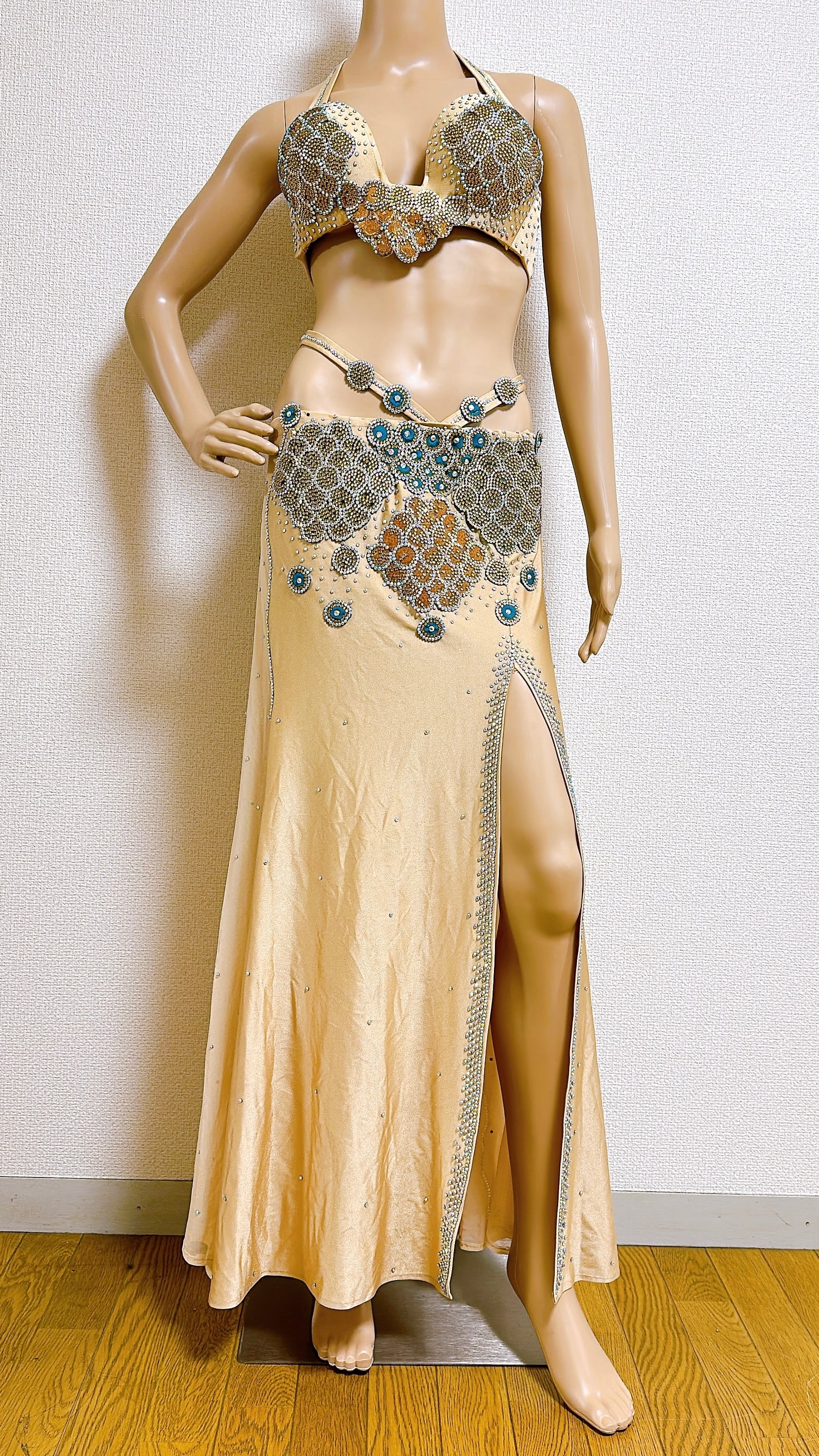 【新品】ベリーダンス ガラベーヤ モナリザ ベリーダンス衣装】ガラベーヤ・アバヤ Monaleza(モナリザ)【ブラック