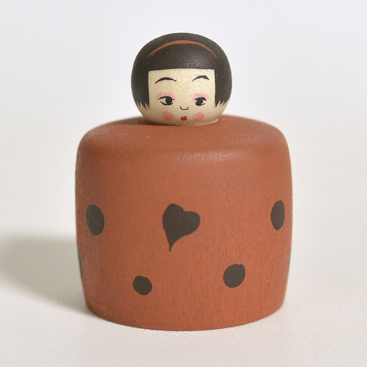 こけしの絵 ドットちゃんえじここけし 約1.5寸 約4.5cm 鈴木明 工人(作並系