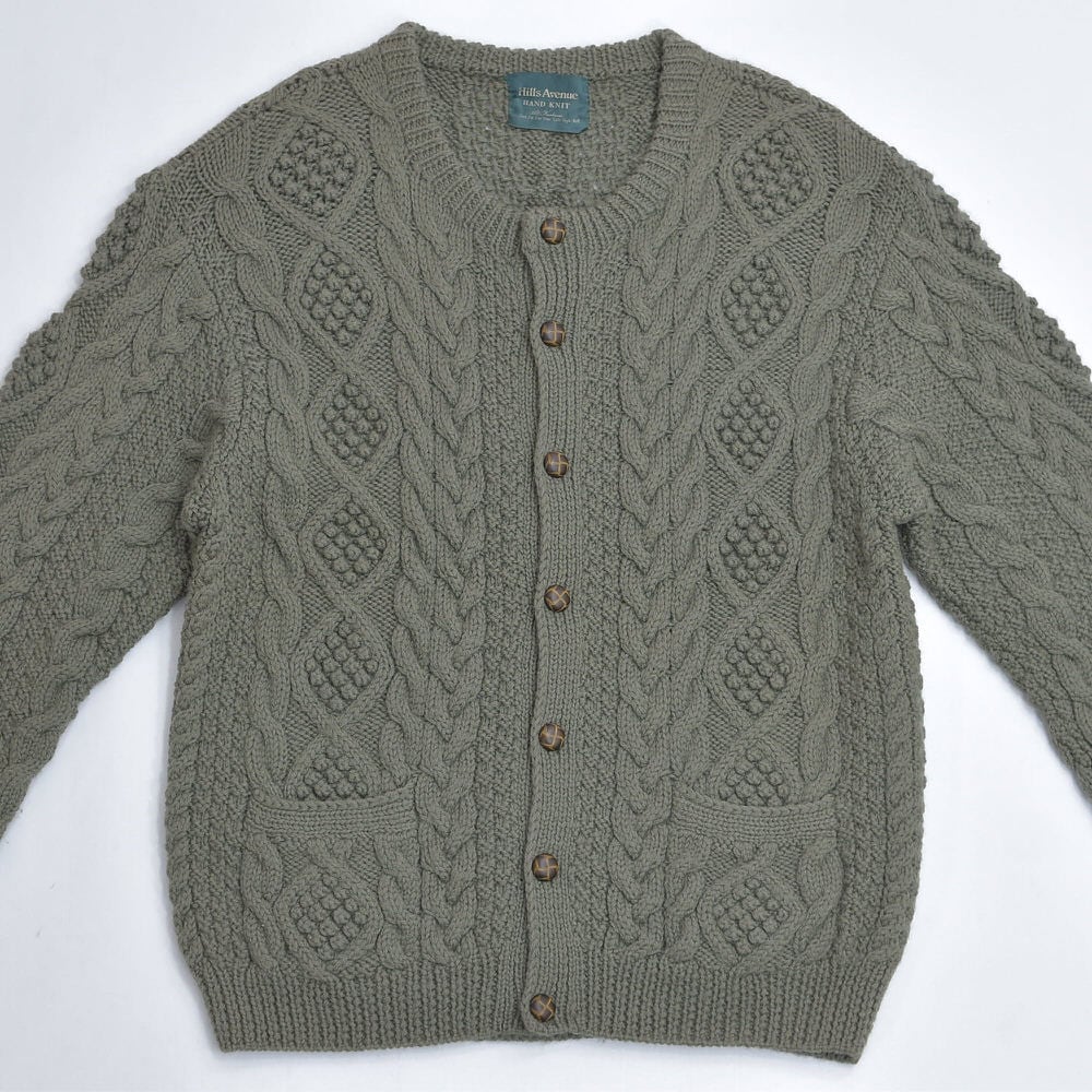 90s～ Hills Avenue ハンドメイド フィッシャーマンニットカーディガン