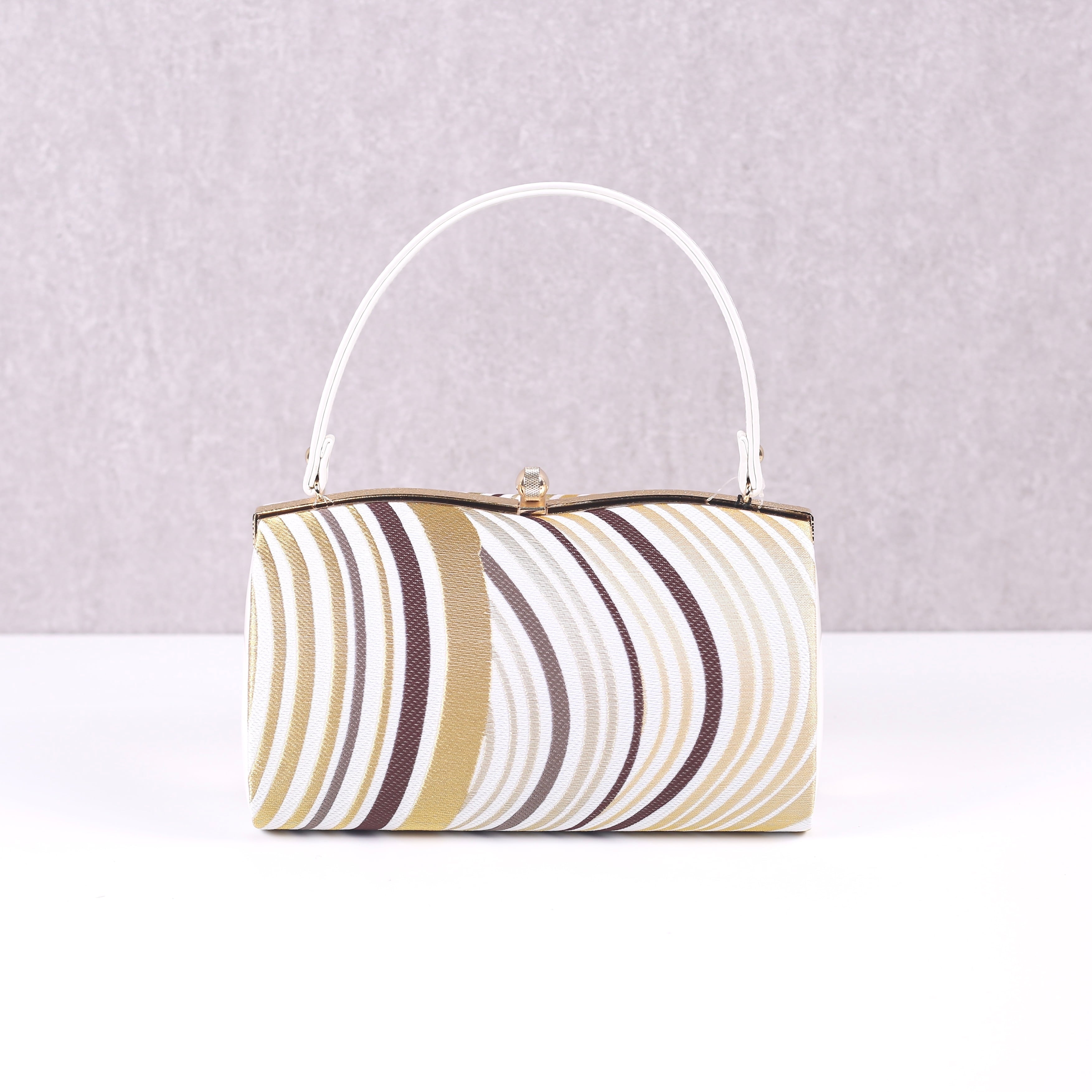 新品・未使用 草履バックセット LLサイズ 【ホワイト×ブラウンゴールド