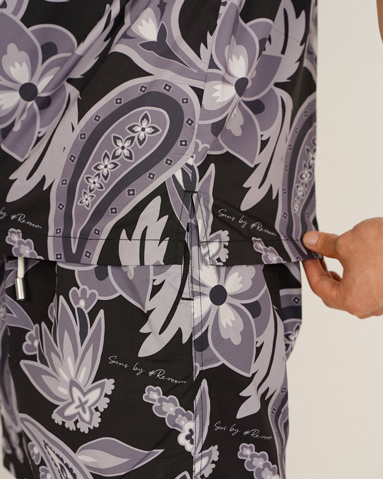 【SUNS】PAISLEY PATTERN OPEN COLLAR SHIRTS［RSS025］