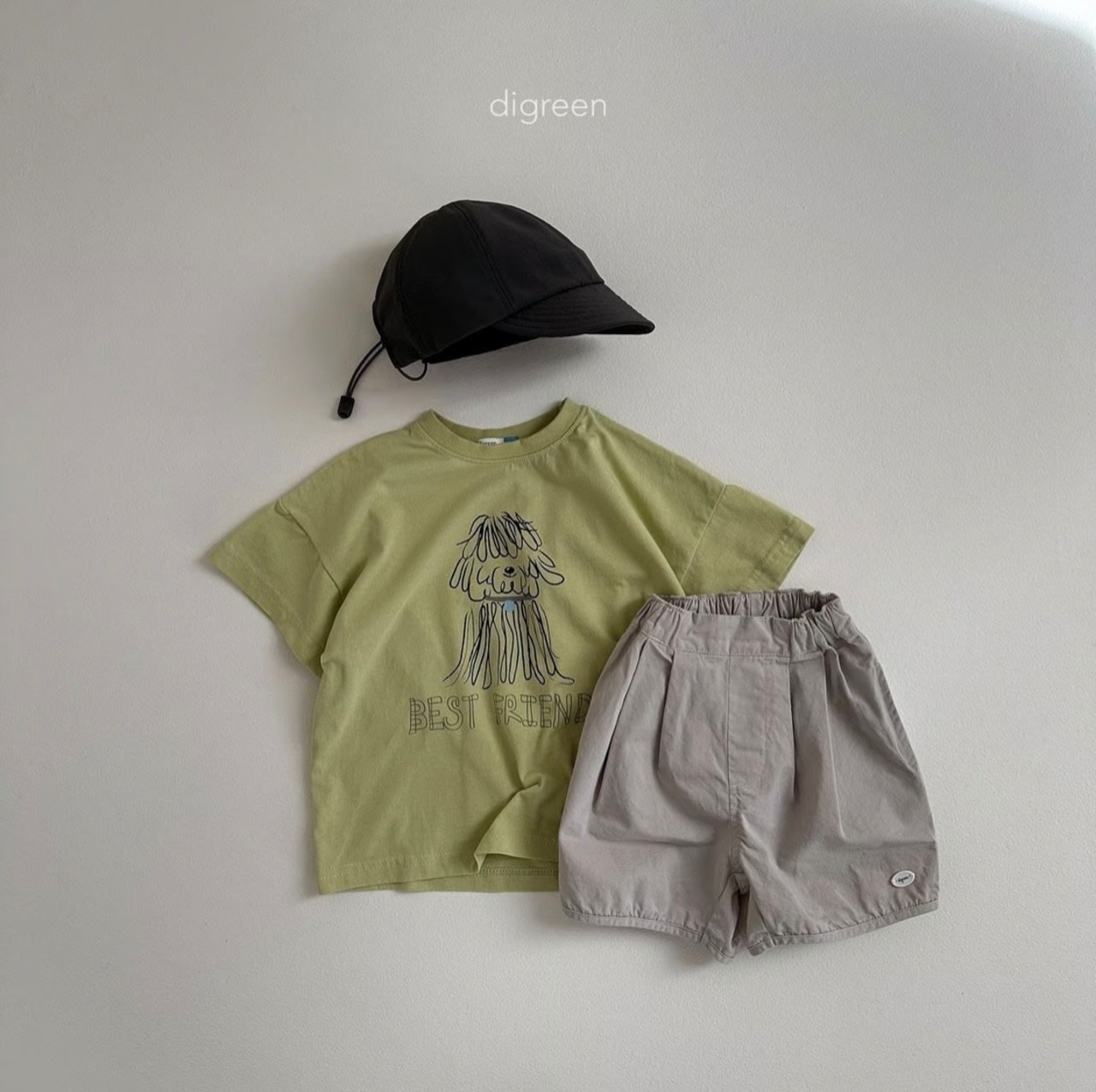 【Digreen ディグリーン】BEST FRIEND Tシャツ 85~120cm ライトグリーン 240516 - 3