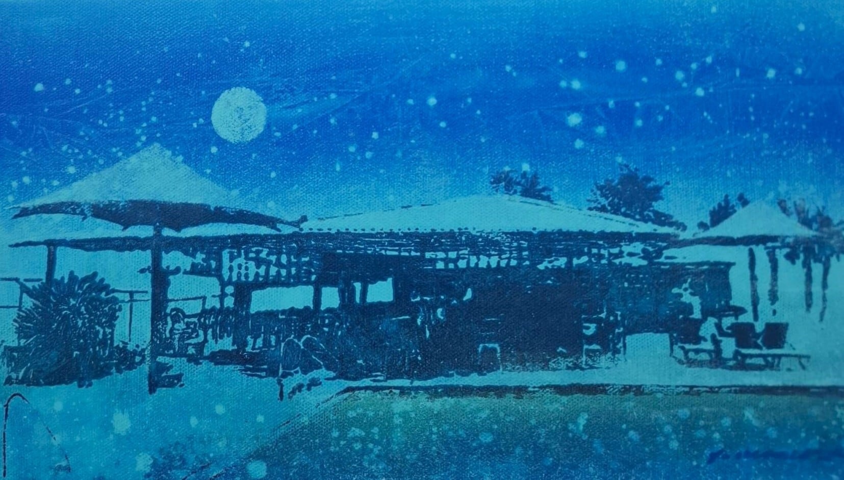 Palauan nights No.6」植村友哉 キャンバス、アクリル | 植村友哉
