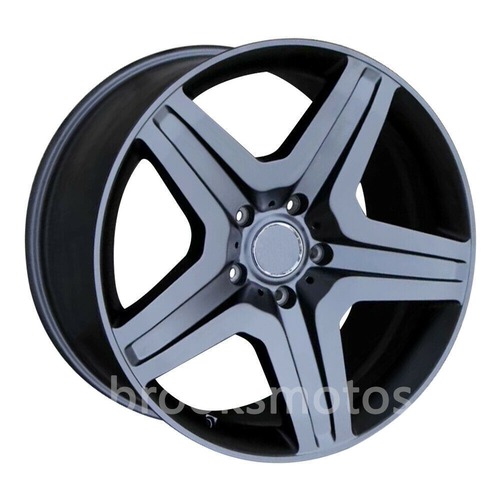 22インチ 5 スポーク グロス ブラック ホイールセット 1998+ メルセデスベンツ G クラス -BRN-1262★