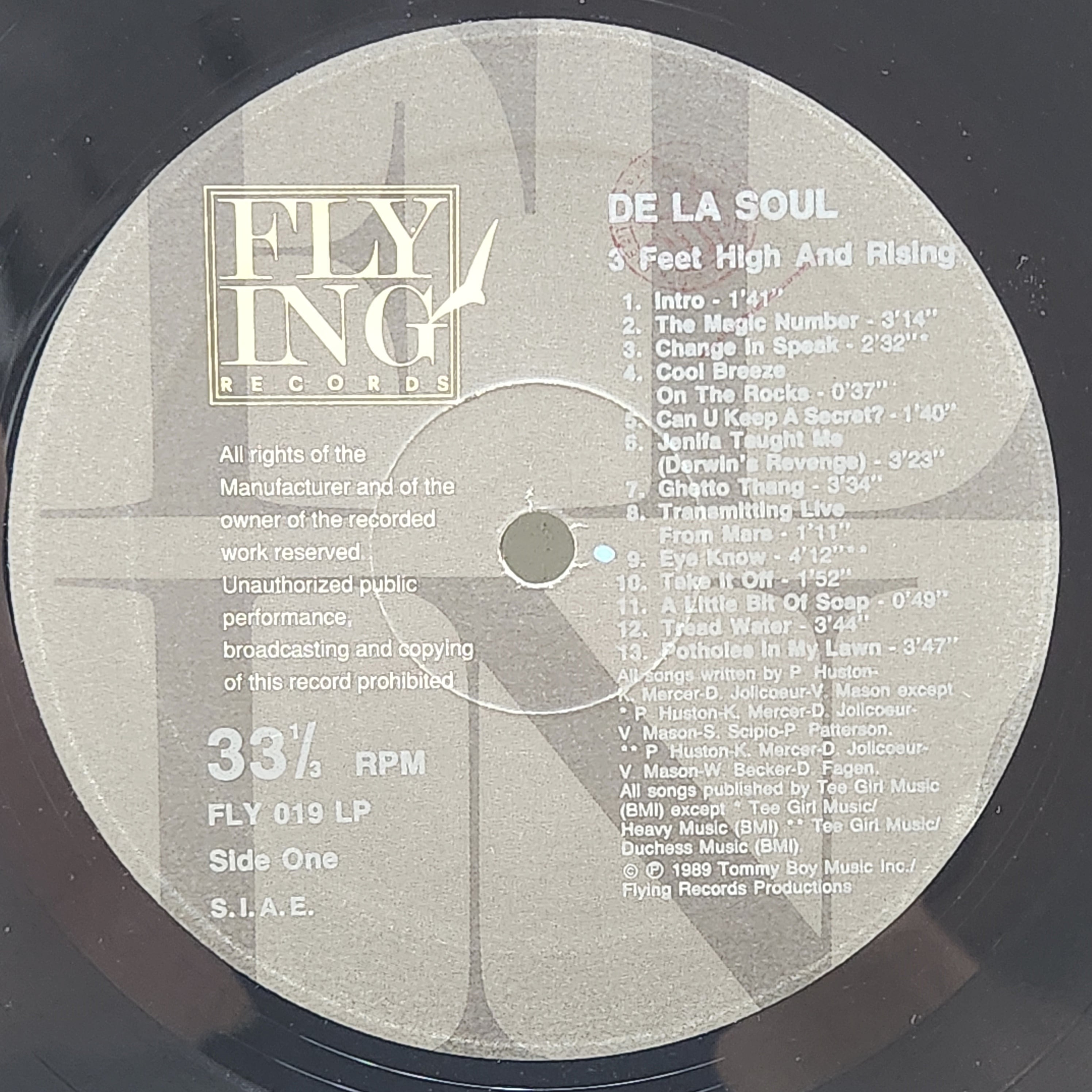 De La Soul / 3 Feet High And Rising [FLY 019 LP] - 画像4