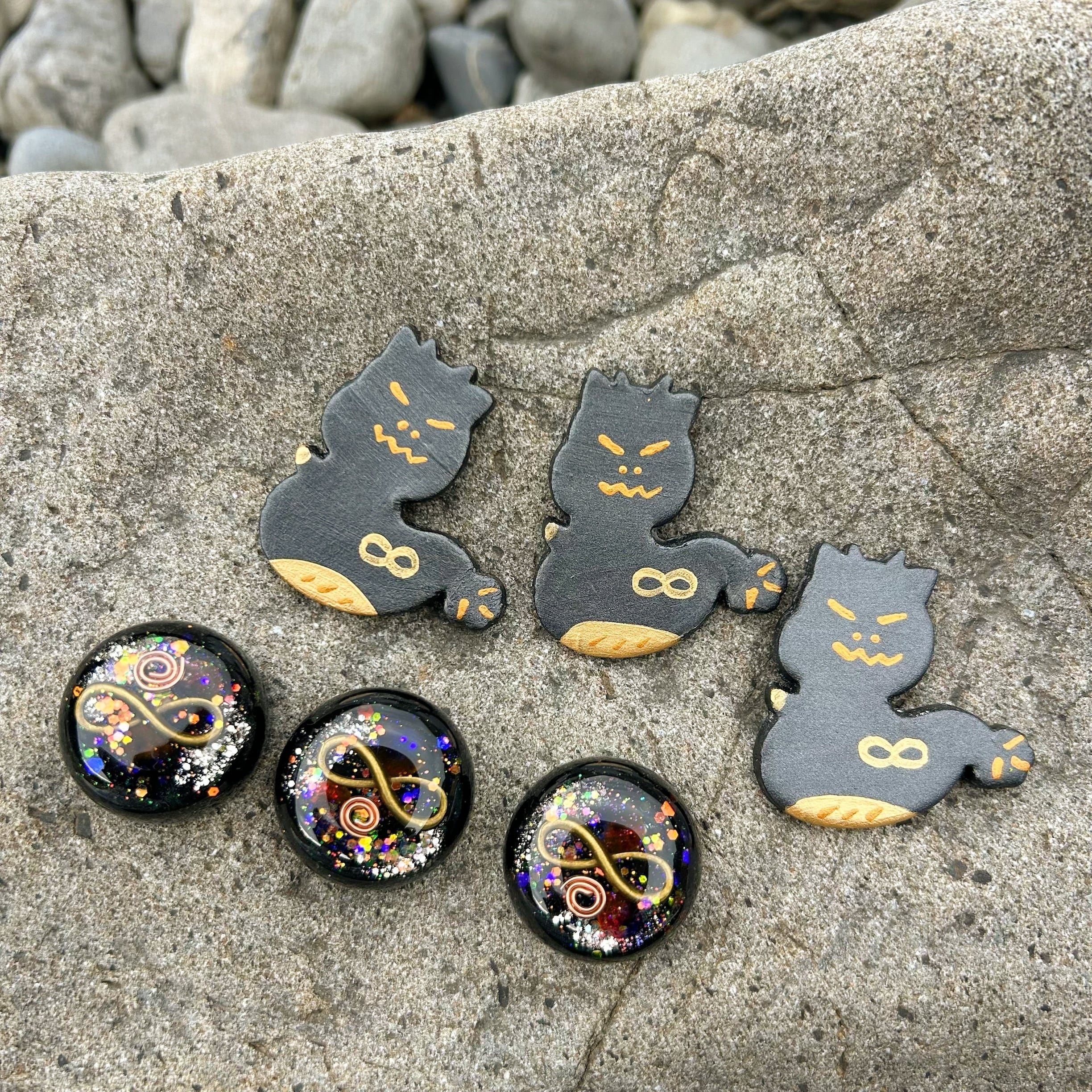 黒龍さま*お守りオルゴナイトセット(四万十川)