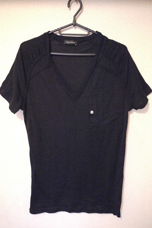 ◆KRISVANASSCHE クリスヴァンアッシュ デザインVネックTシャツ カットソー◆