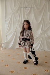 韓国子供服 / 26Autumn / 〖取寄〗Melikey /カンカンラブミースカート / 女子服 *XS~JM*