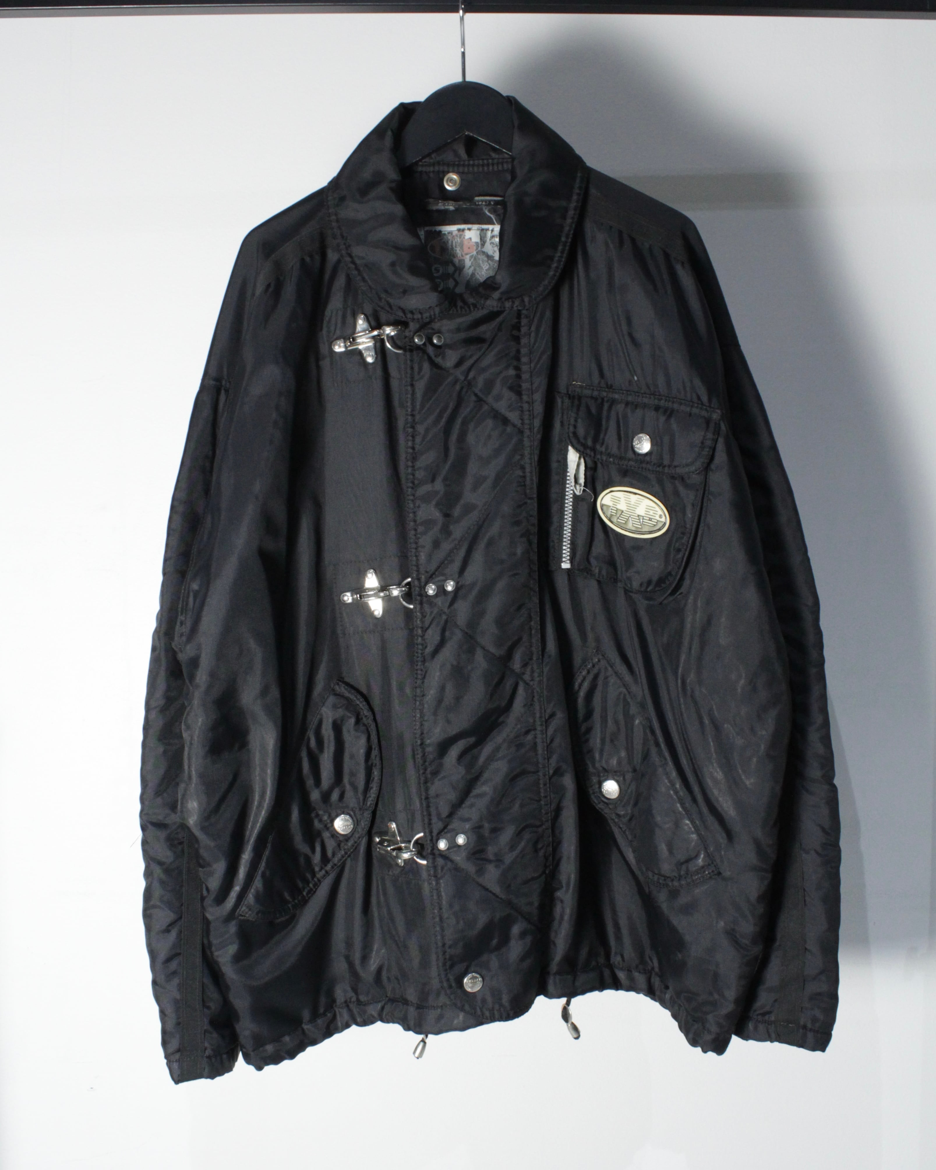Caka BLACK】Fireman Buckle Gimmick Vintage Loose Jacket | Caka