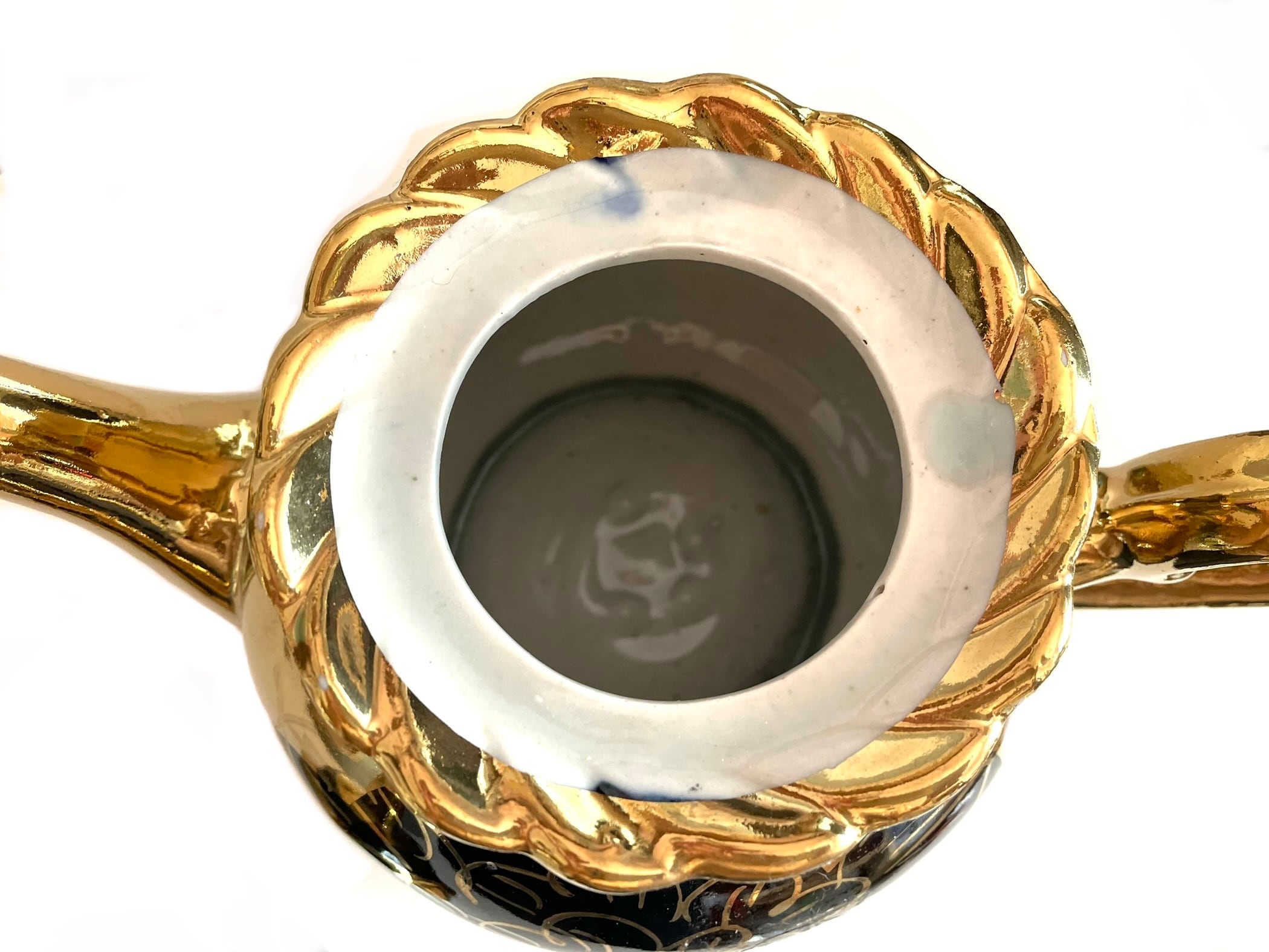 ウズベキスタン陶器　ミンボッシュセラミック工房製 Cotton Flower Tea Pot | KO`K OY ククオイ ウズベキスタン陶器