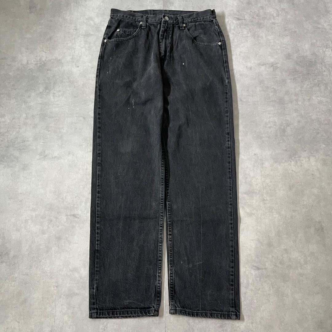 Wrangler ラングラー W32 ブラック ボトム 古着 黒 16373