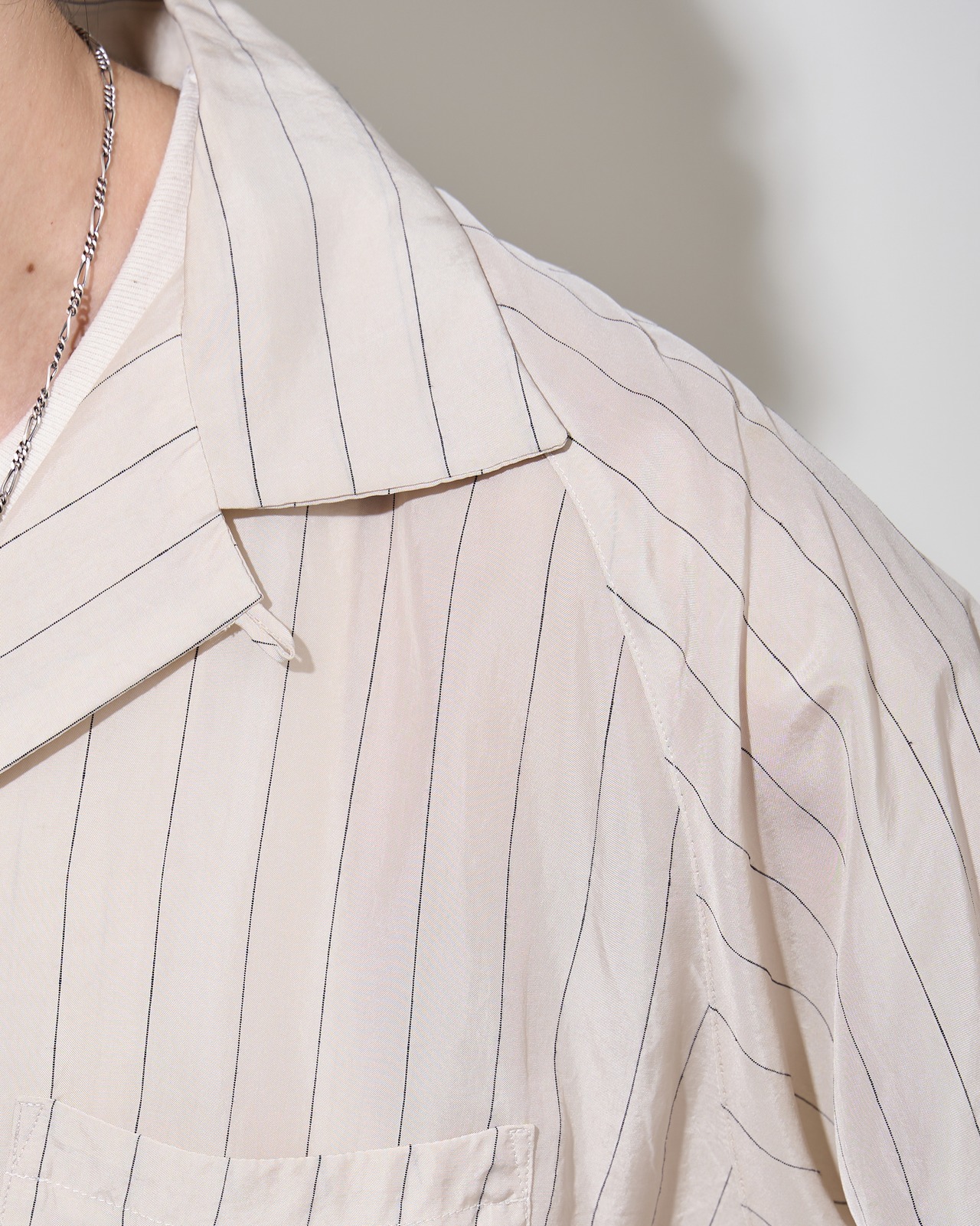 m's braque for MURPHH "LONG SLEEVE ALOHA SHIRT〔NAVY STRIPE〕"