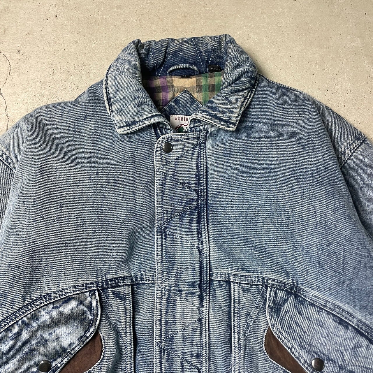 90年代 NORTH BAY デニムブルゾン 変形デニムジャケット メンズL相当