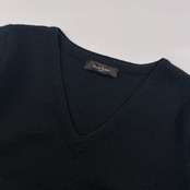 Demi-Luxe BEAMS デミルクス ビームス Vネック ニット 長袖 ワンピース /ブラック レディース