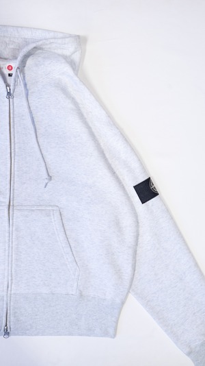 SMOKE ISLAND Zip-Up Hoodie [Ash]