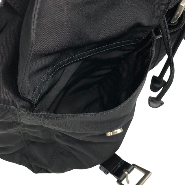 PRADA プラダ バックパック ブラック トライアングルロゴ フロントバックル ナイロン ダブルポケット リュック vintage ヴィンテージ オールド 5kjjr2