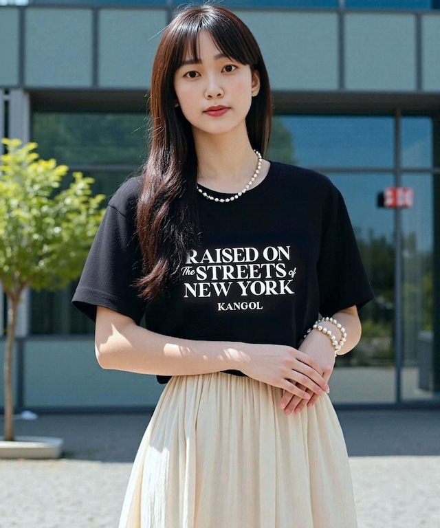 【EC別注】【KANGOL カンゴール】ブランド クラシック ロゴ プリント ショート丈 クロップド 半袖 Tシャツ