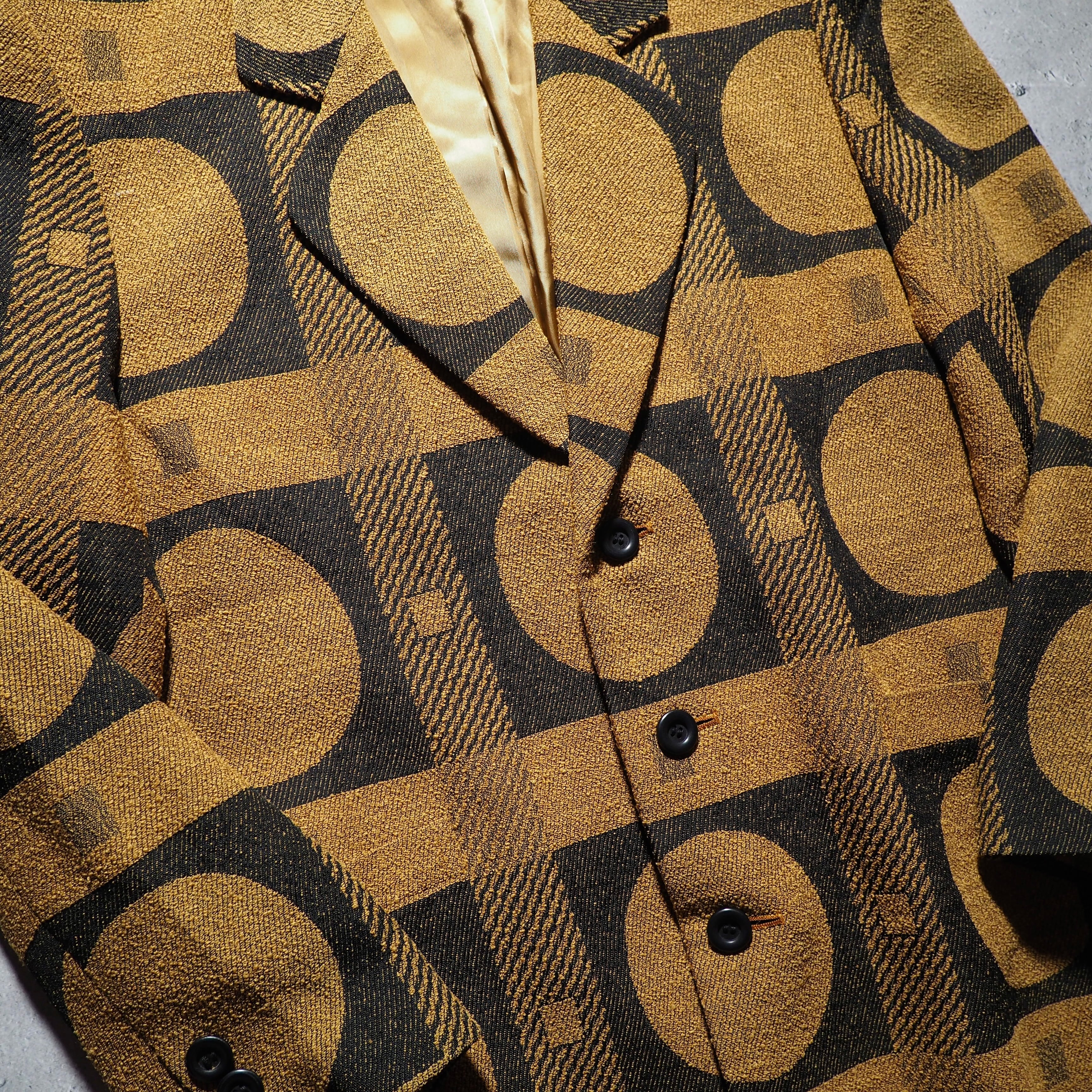 1980 - 90s ” Old TAKEZO ” Modern Contemporary art Embroidery vintage Tailored jacket