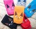 日本製　給水速乾　猫　カラフル　ソックス　靴下　レディース