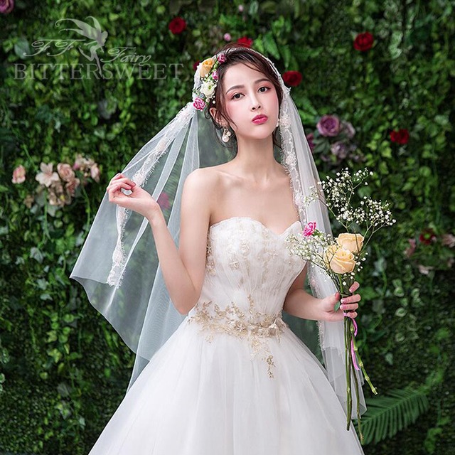 Ts64ax ウェディングベール 1層ウエディングベール 結婚式 長さは約1 5m ミドルベール コームなし レース ホワイト 前撮り 後撮り 披露宴 結婚式 演奏会 発表会 B Sweet