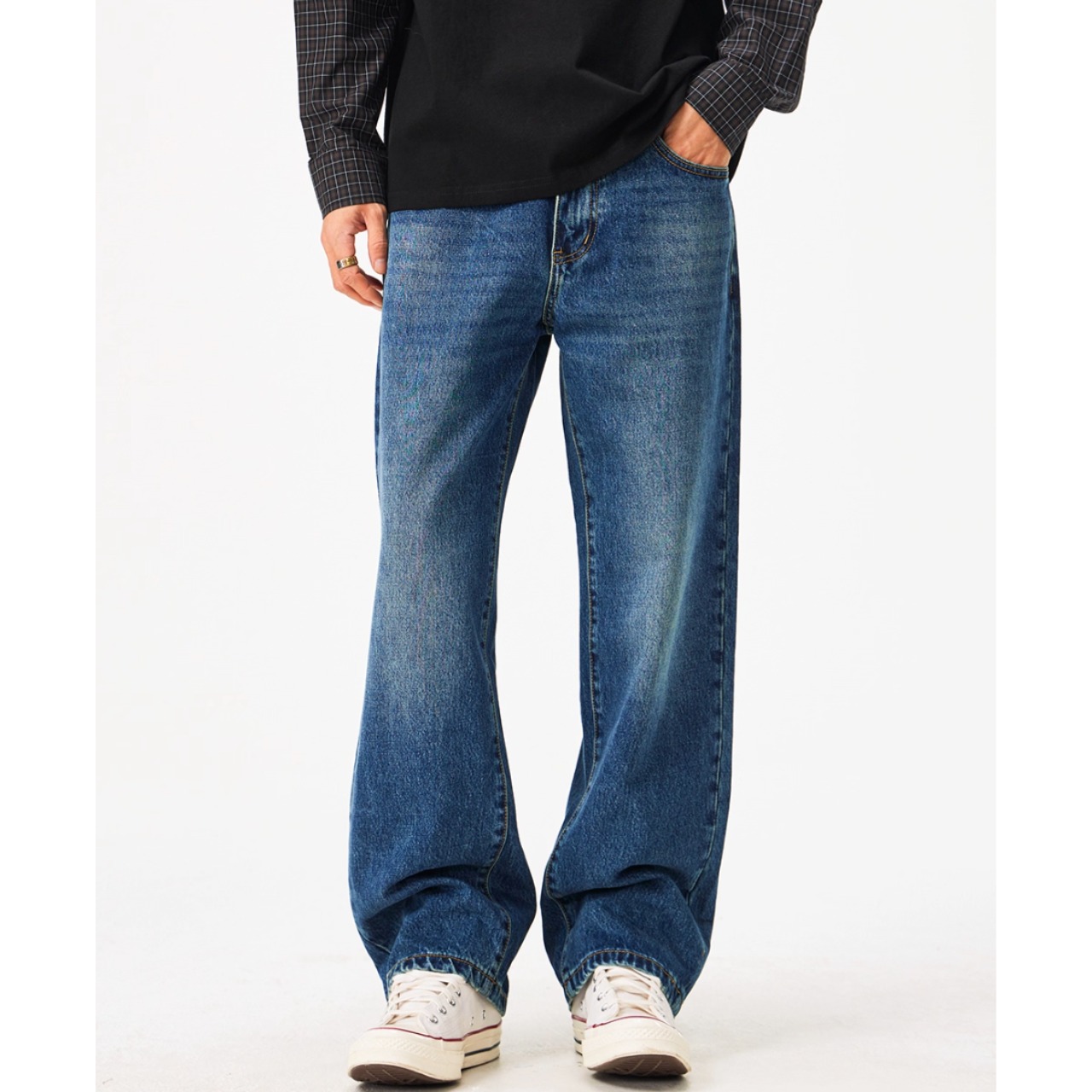 ストレートデニムパンツ af0357