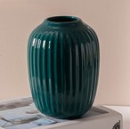 花瓶 フラワーベース セラミック 一輪挿し おしゃれ 置物 かわいい シンプル 花器 インテリア ホームデコ オシャレ 置き物 オーナメント クリエイティブ 陶器 ドライフラワー 造花 花入れ 円柱形 かびん ブルー グリーン ２種類 小