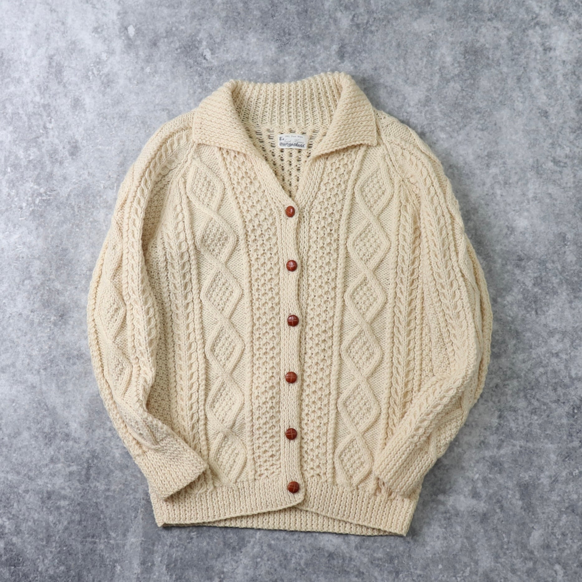 80s Fisherman Knit Cardigan 80年代 フィッシャーマンニット ...