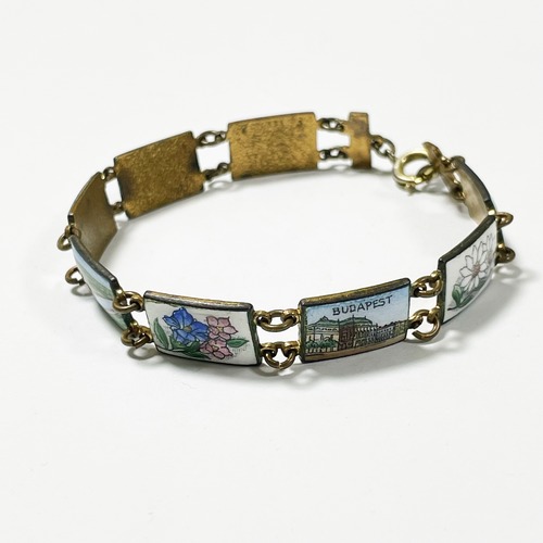 Vintage Hungarian Souvenir Enamel  Bracelet
