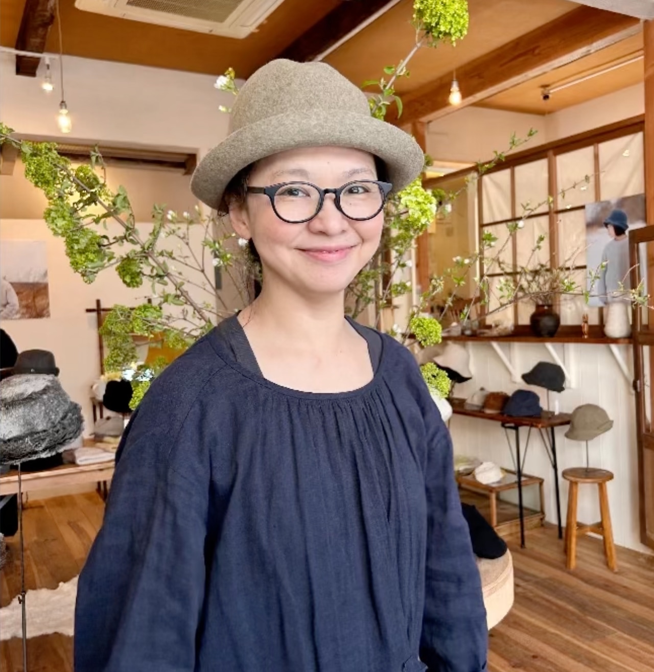 chisaki(チサキ) Polo 縮絨ニット ブリムハット