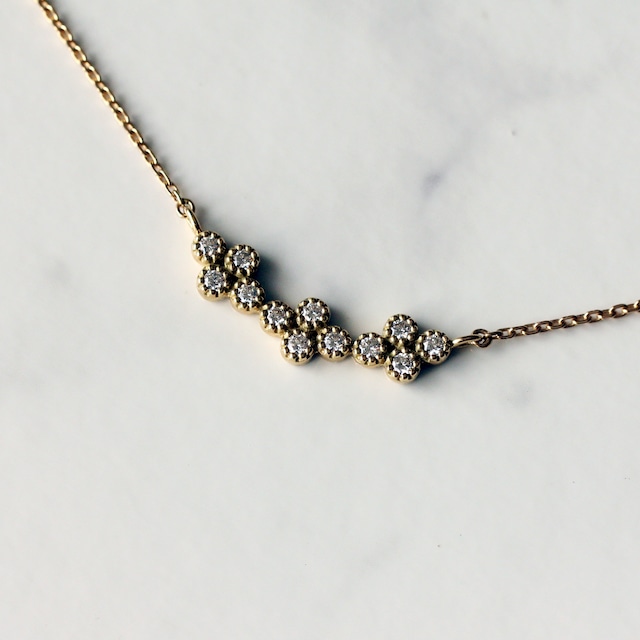 Quattro diamond necklace / K18