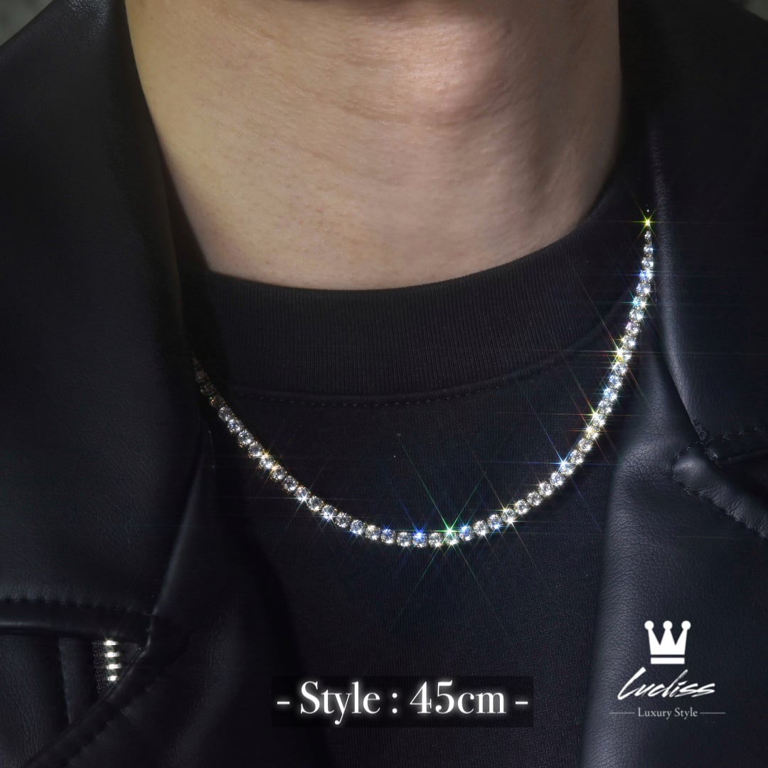 316L tennis necklace 【GOLD】【3mm】 | ✯Lucliss Jewelry✯
