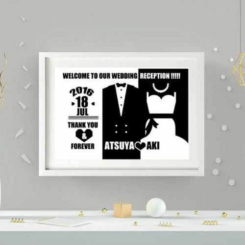 Wedding poster#GROOM&BRIDE№.2(A4)