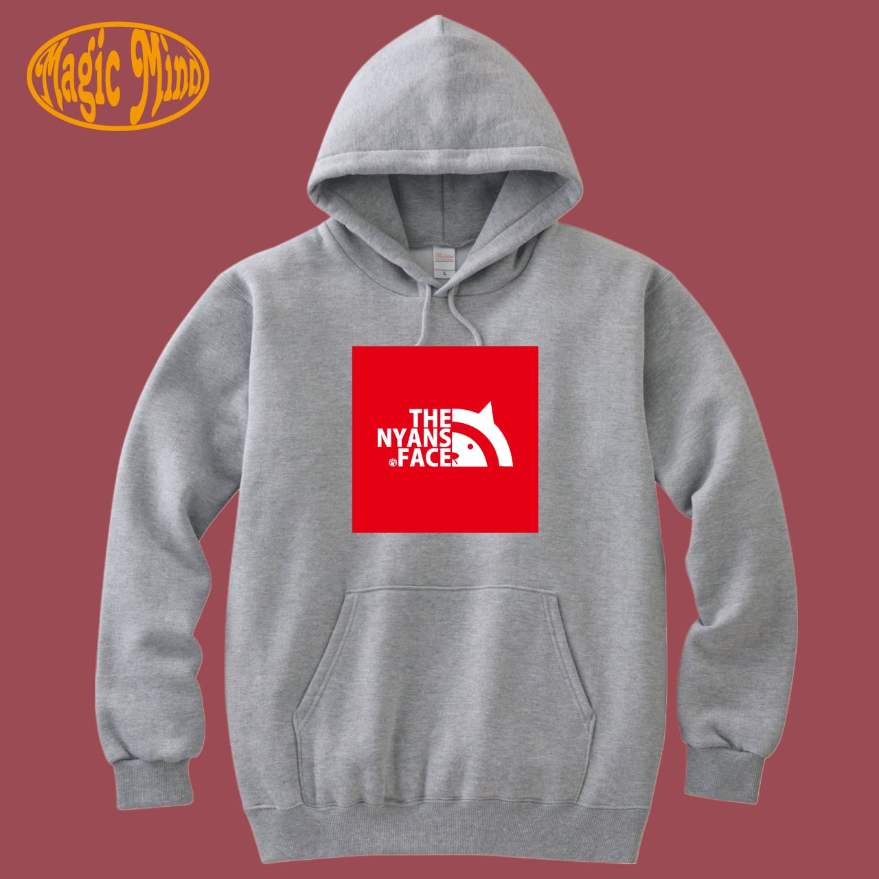 ノースフェイスみたいな THE NYANS FACE ニャンズフェイス フーディ Printstar ノースフェイスパロディTHE NYANS FACE半袖Ｔシャツ(メンズXL)★送料無料★