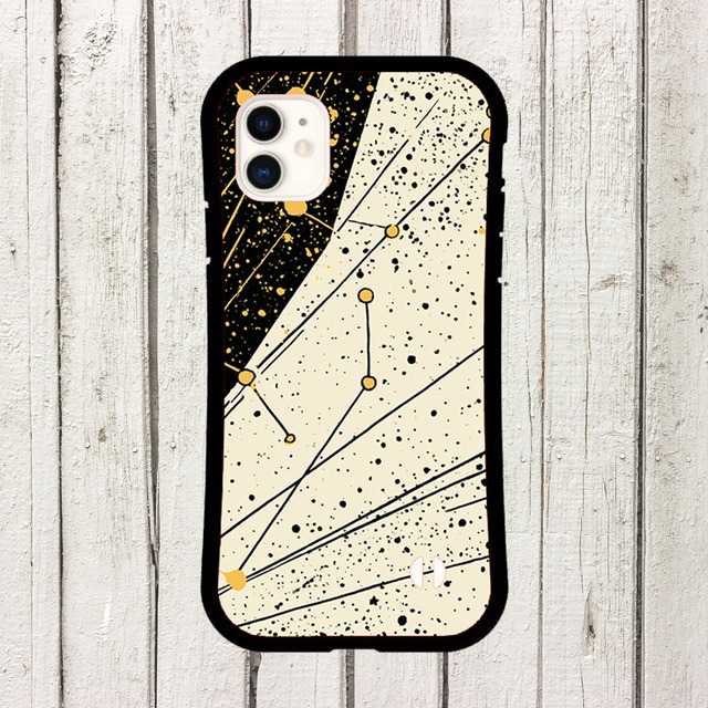 受注生産 iPhoneケース 放射線と星座のクラシック星図｜天体図 STAR054C