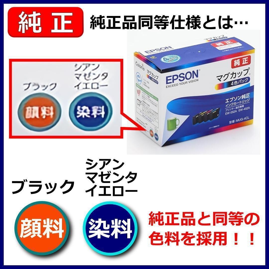 エプソン 純正 インク マグカップ 4色パック MUG-4CL エプソン EPSON MUG-4CL(マグカップ) 純正 インクカートリッジ 4色パック MUG4CL