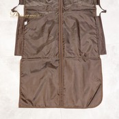 フラダンス 小物 ガーメントバック ブラウン系 マウナロア Maunaloa バッグ 茶 ハワイアンプリント 軽量 軽い ダンス小物 ファスナー 持ち運び 練習 レッスン イベント 発表会