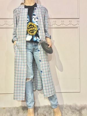 フレンチチェックガウン　lot20282