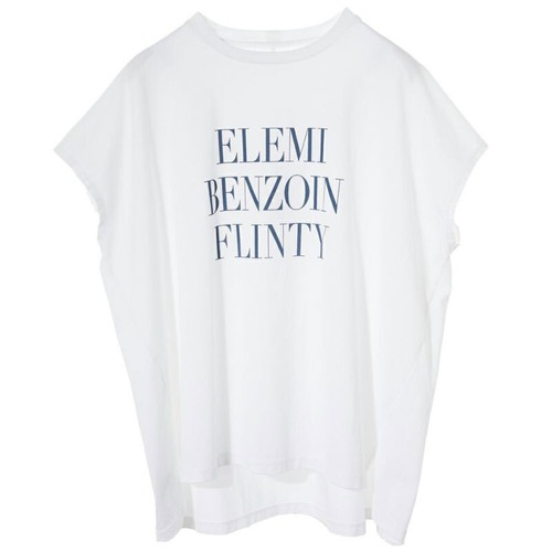 MICA＆DEAL　"ELEMI BENZOIN FLINTY"ロゴプリントフレンチスリーブT-shirt